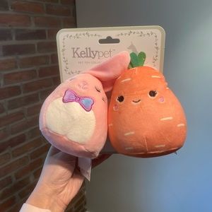 KellyToy Kelly Pet Easter Carrot and Bunny Toy Squishmallow
